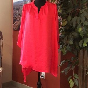 Pink Blouse (Silk like) play on layering lengths